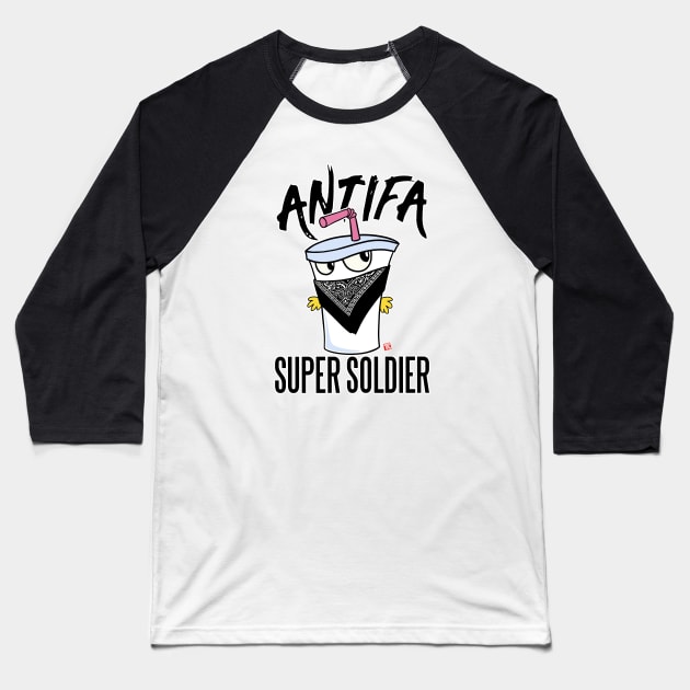 ANTIFA SUPER SOLDIER Baseball T-Shirt by TeeLabs